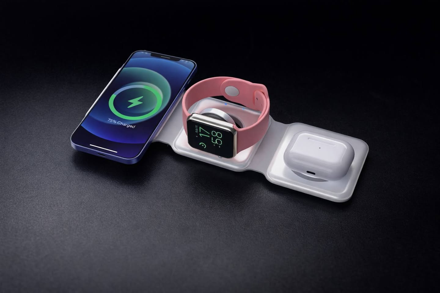 ⚡ شاحن لاسلكي مغناطيسي 3 في 1 – كل أجهزتك بمكان واحد!

ودّع الفوضى وكثرة الأسلاك 🔌
اشحن الآيفون، Apple Watch، وAirPods بنفس الوقت وبأناقة ✨

🔥 المميزات:
🔹 شحن 3 أجهزة معًا (هاتف + ساعة + سماعات)
🔹 شحن مغناطيسي سريع للهاتف حتى 15W 📱
🔹 تصميم قابل للطي – سهل الحمل والتنقل 🎒
🔹 يتحول إلى ستاند لمشاهدة مريحة أثناء الشحن
🔹 مناسب للمكتب، المنزل، والسفر

⚙️ تفاصيل الشحن:
🔸 الهاتف: 5W / 7.5W / 10W / 15W
🔸 Apple Watch: 2.5W ⌚
🔸 AirPods: 3W 🎧

🔌 منفذ USB-C لسرعة وكفاءة أعلى

🎯 متوافق مع جميع الأجهزة التي تدعم الشحن اللاسلكي Qi

📦 يأتي مع كابل شحن + دليل الاستخدام

🚚 التوصيل متوفر إلى جميع محافظات العراق

📩 احجز الآن وخلي شحن أجهزتك أسهل وأرتب من قبل!


**إذا كنت صاحب هذا الإعلان وتريد حذفه لأي سبب، رجاءا أرسل رسالة إلى الدعم الفني**