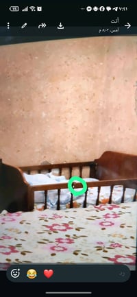 قريولة صاج ثقيلة صب تكفي لحد عمر ٥ سنوات وبيها مخزن فقط بيها كسر من ال...