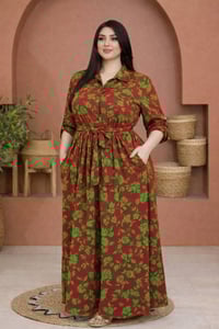 فستان كلوشه • كريشه درجه اولى • مقاس L-XXL