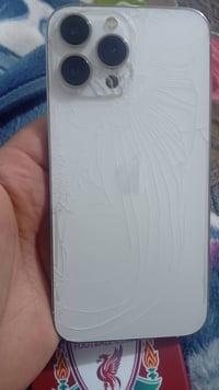 ايفون 13بروماكس ذ256 بطاريه80 اخر تحديث اليوم محدث فقط الظهر مكسور 550...