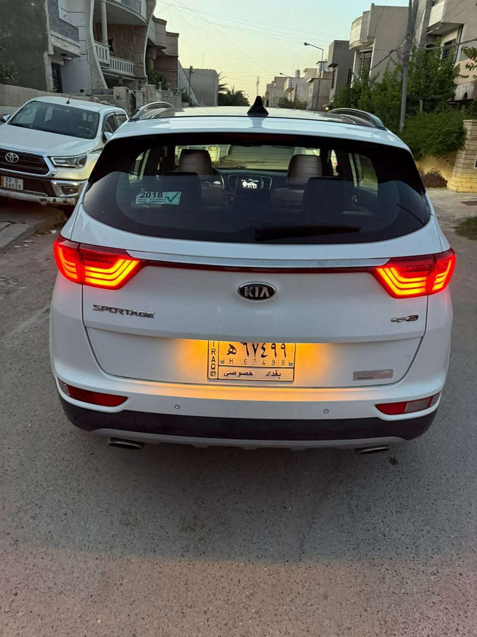 سبورتج 2018GT-LIENخليجي كفاله
مواصفات 1/1اعلى شي بالجيتي لاين
VIPالايراني الغني عن التعريف
رقم بغداد بسمي 
بانوراما
بصمه
ترحيب
كشنات جلد
كشن تدفئه تبريد
كشن خلفي تدفئه
كشنات كهرباء 
اوتو هولد
انظمه قياده
حساسات 360
هاند بريك بصمه
داخل جوزي
قطعتين تبريد
شفتات ستيرن 
مري شفط
بجم LEDكامل
عدسات 360
فول تحكمات
شاحن وايرليس
صندوق كهرباء 
وبعد بيها هواي مواصفات 
ماشيه 75 
السعر 180 وبيها مجال بسيط 
***********
