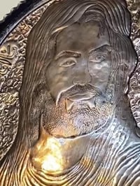 صينيه نحاس قياس ٨٣ ثقيله جدا منقو ش عليها صورة الامام الحسين عليه السل...
