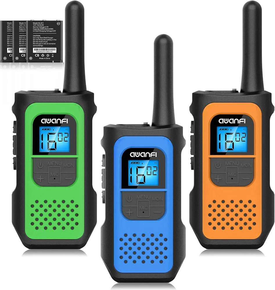 هذه أجهزة اتصال لاسلكي (Walkie Talkies) قابلة لإعادة الشحن من Auanfi. 
قابلة لإعادة الشحن ببطارية ليثيوم أيون بسعة 1200 مللي أمبير.
نطاق اتصال طويل المدى يصل إلى 3 أميال في الحقول المفتوحة.
تحتوي على 22 قناة.
وظيفة VOX (التشغيل الصوتي) بدون استخدام اليدين.
تتضمن مصباح يدوي مدمج وشاشة LCD كبيرة بإضاءة خلفية
السعر 15 الف


**إذا كنت صاحب هذا الإعلان وتريد حذفه لأي سبب، رجاءا أرسل رسالة إلى الدعم الفني**