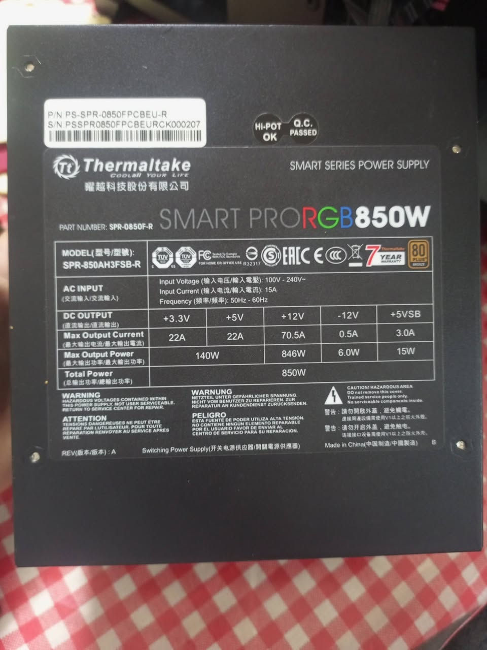 بور سبلاي فحم للبيع ماركة thermaltake 850W bronze 80+RGB السعر ١٥الف


**إذا كنت صاحب هذا الإعلان وتريد حذفه لأي سبب، رجاءا أرسل رسالة إلى الدعم الفني**