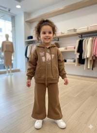 طقم بناتي • مخمل مبطن • مقاسات ١-٦ سنوات