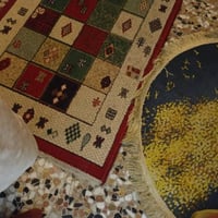 زوج سجادات • حمراء • دائرية