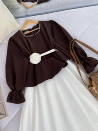 فستان متصل • هوريم دابل تركي • مقاسات ٣٨-٤٨