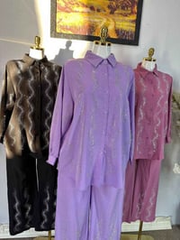 سوت قطعتين • قماش صيفي • قياسات كاملة