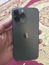 ايفون ١٣ برو ماكس ذاكره ٢٥٦ بطاريته٨١لون زيتوني جهاز فقط بدل شاشه نوعي...