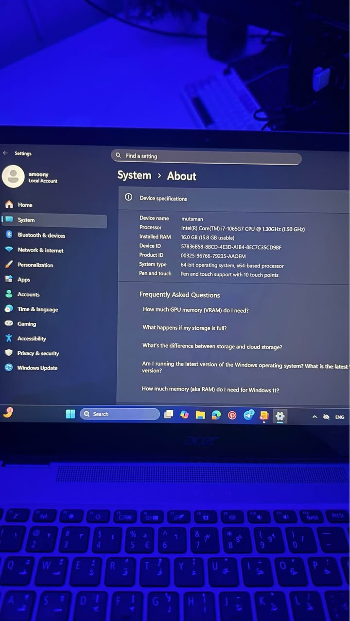 لابتوب acer spin 5
المواصفات 
المعالج- intel ci7 جيل عاشر 
رام-     16
ذاكرة - 500 g m.2
شاشة 2k 60 hz
فول موصفات لمس قلاب بلوتوث بصمة منافذ تايب سي hdmi usb قلم كامره عربي انكليزي اضاءة بالكيبورد وبعد موصفات هواي 🖍️ملاحظة ( فقط القلم ضايع ) يوصلك اللابتوب مع شاحنته
متوفر توصيل النجف, العراق


**إذا كنت صاحب هذا الإعلان وتريد حذفه لأي سبب، رجاءا أرسل رسالة إلى الدعم الفني**