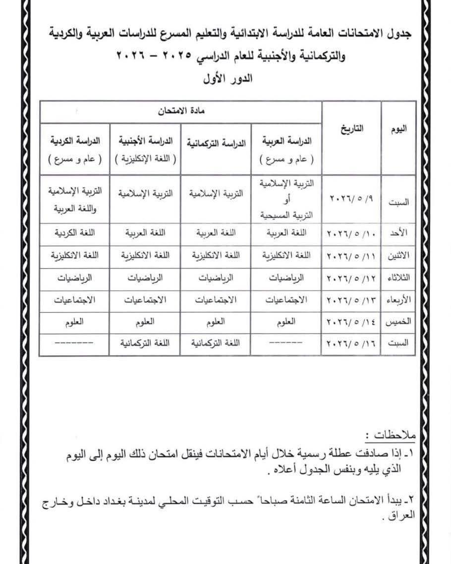 مراجعة مركزة لمرحلة الابتدائية والمتوسطة كل مواد تبدأ يوم ٤/٢٠ لغاية اخر يوم امتحان وزاري
ابتدائية ١٠٠الف 
متوسطة ١٥٠الف
للاستفسار واتساب ***********
