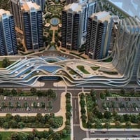 شقة للبيع في مجمع البروج المساحة 128 متر غرفتين نوم طابق 14  اطلاله خا...