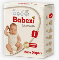 حفاضات Babexi • امتصاص سريع • مقاسات ١-٦