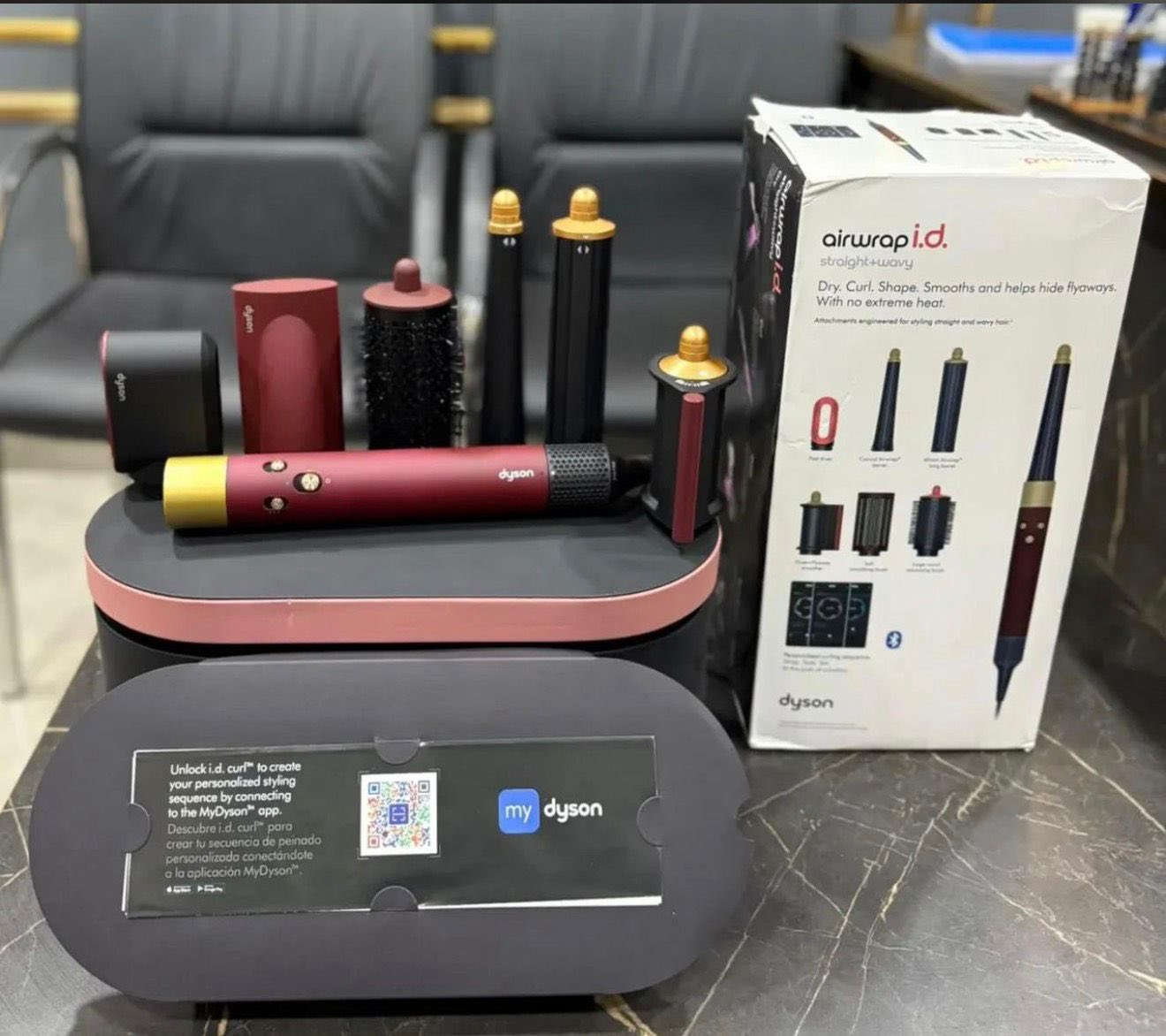 سشوار دايسون كواندا x2
مروحة دايسون 
سشوار دايسون i.d. بلوتوث ايرراب 
مجفف ومسرح دايسون ايرستريت
مجفف الشعر دايسون سوبرسونيك
***********
