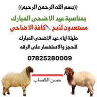 ذبح أضاحي • عيد الأضحى • ناصريه مركز
