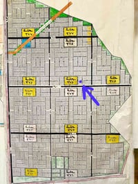 قطعة 100 متر للبيع خلف البزل محلة 375 نافذ على شارع 60 رقمها 944 للاست...