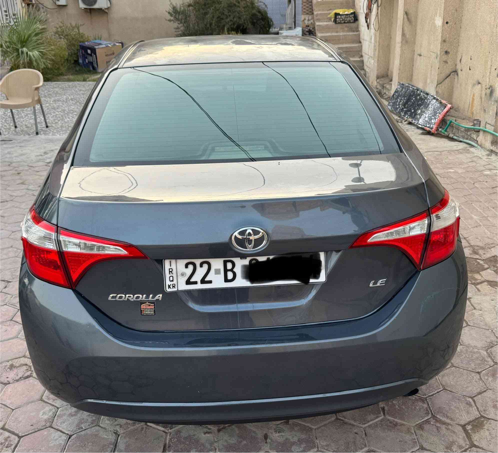 كورلا موديل 2016رقم اربيل تريد تحويل تريد وكاله باسمي سنويه لل2027هزه جديده السعر130وبيه مجال تتواجد السياره كربلاء وهذا رقمي ***********وشراي يتصل وبخدمته
