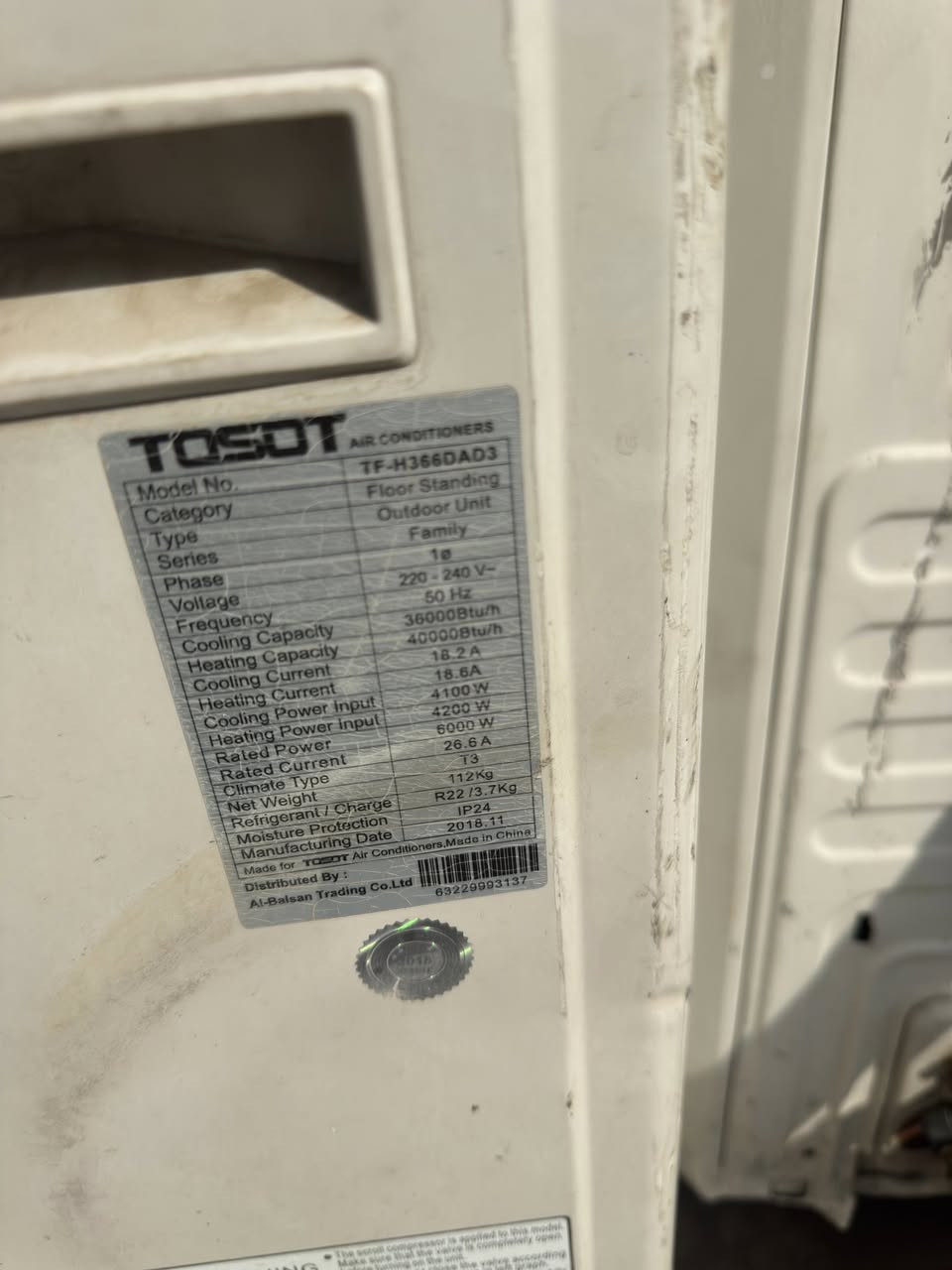 سلام  عليكم سبلت 3طن دبل مروحه توسوت فقط داخليه وخارجيه سعره 600   شراي يتصل مكاني بغداد ***********
