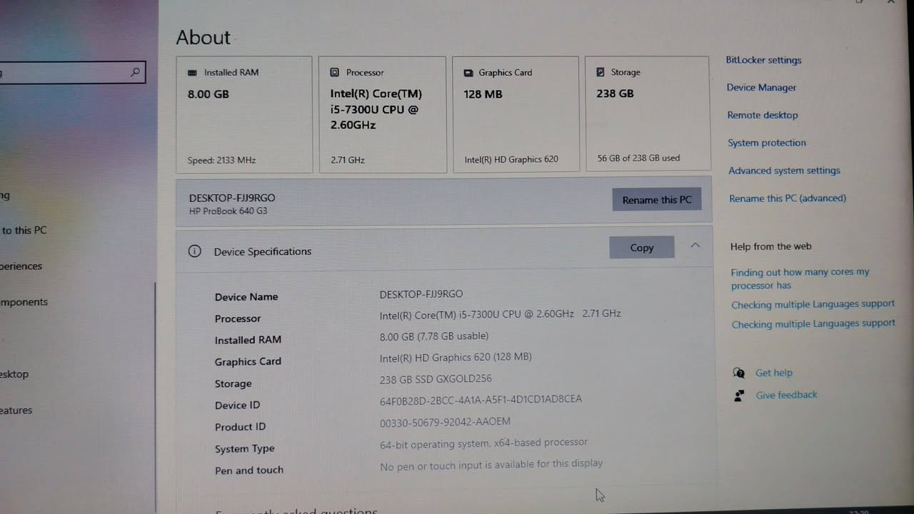 لابتوب hp للبيع
الموصفات حسب ما موضح بالصوره 
الهارد 256ssd
بيها كسر بطارفها خفيف ما مأثر 
السعر 185الف 
للتواصل الاتصال 
***********
***********
