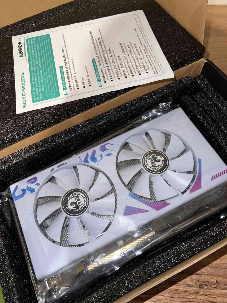 كارت شاشة ماركة SOYO لوك جديد
حجم / RX 6600 M
سعر  ب ٢٥٠ الف مع التوصيل
*********** واتساب ✅
