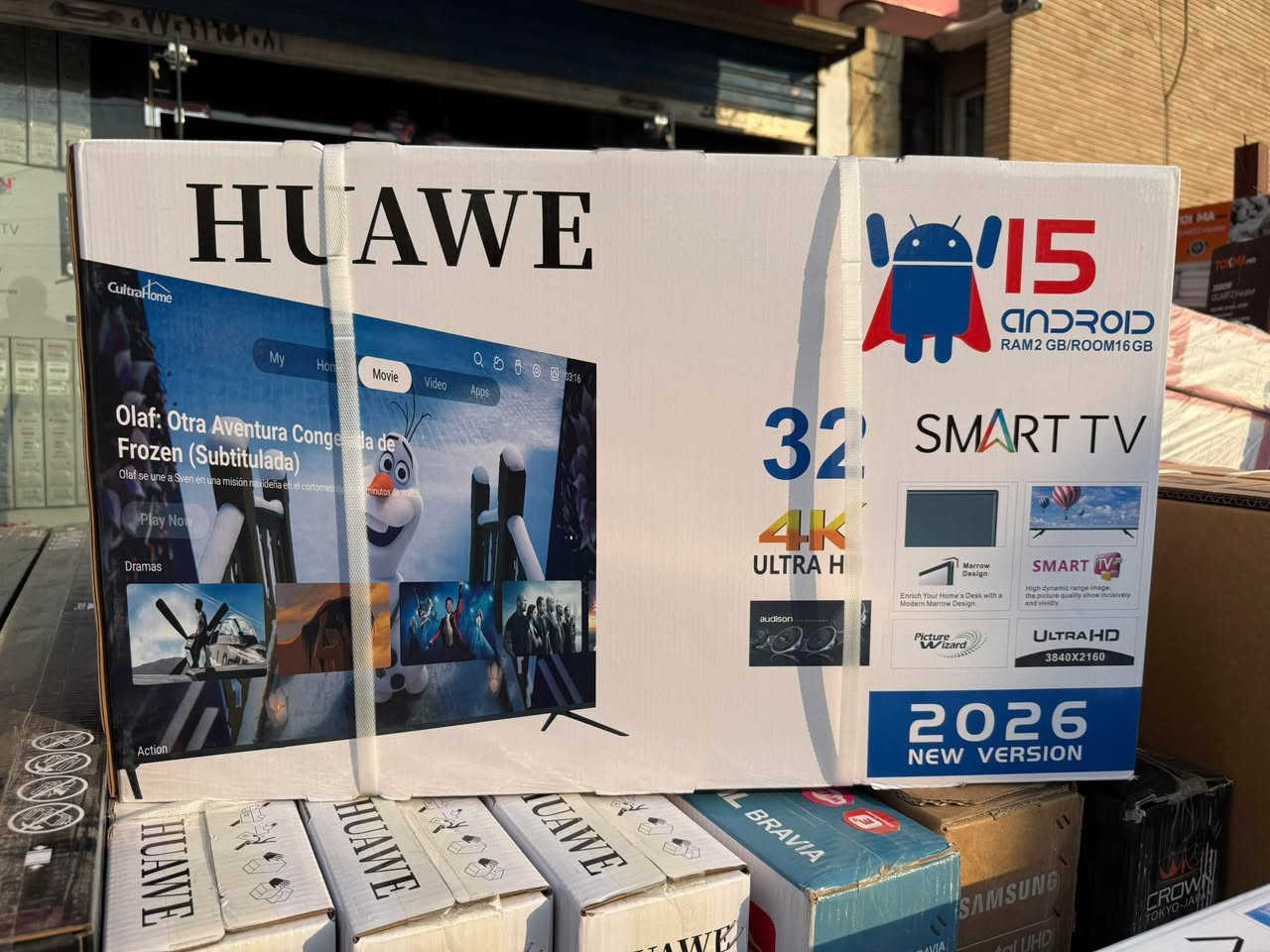 احداث العروض والشاشات
والضمان لمده((((( سنة)))
من مواصفات الشاشات :
- الشاشه فول سمارت انترنيت LED
- نظام الاندرويد الجيل 15
تدعم جميع البرامج والتطبيقات
(يوتيوب-سينمانا-شبكتي---وجميع البرامج والتطبيقات)

بصوت مجسم وواقعي
- الشاشه ذات دقه جدا عاليه مع لد ثلاثي تشبع الوان متكامل بالشاشه يعطيك صوره عاليه الجوده
- و معالج  /  جدا سريع

- 1- شاشه حجم 32 هواوي  انترنت فول مواصفات بسعر 105 الف 
- 2 -شاشه حجم 42 LG UHD انترنت فول مواصفات بسعر 165 الف 
- 3- شاشه حجم 50 هواوي انترنت فول مواصفات بسعر 240 الف 
- 4- شاشه حجم 55 هواوي انترنت فول مواصفات بسعر 290 الف  

تتوفر شاشات مستخدمة حجم 32 نظيفة 

يوجد توصيل  ….….🚚 داخل ((((كربلاء فقط ))))
للحجز والاستفسار راسل الصفحه
او الاتصال على الرقم *********** (متوفر واتساب )
