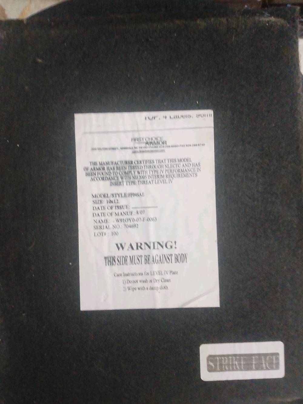 السلام وعليكم 

درع رصاص امريكا جديد  

الوزن تقيل كلش الكل موصفات موجود بل صوره
الوان اسود 

العنوان ديالي خانقين 

رقم تليفون  ***********