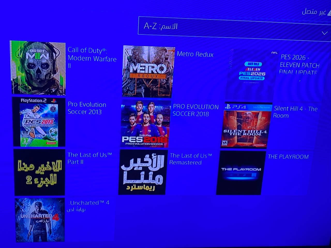 ps4
نظام 9 مهكر ع المتصفح ثواني يفتح تهكير

هارد  1T

نظافة 💯 
ملحقاته جويستك واحد أصلي والثاني تجاري
+كيبل بور +كيبل HD+كيبل وقاعدة شحن جويستكات

جهاز شرط مامفتوح وستيگر بعده

ألالعاب:
pes 2018

pes 2026

pes 2016

The last of us part l

The last of us part Il

Metro redux 

Silent Hill 4

 Call of Duty Modern Warfare ll

Uncharted 4
بيع او مراوس مع  اكس بوكس سيريس اس


**إذا كنت صاحب هذا الإعلان وتريد حذفه لأي سبب، رجاءا أرسل رسالة إلى الدعم الفني**