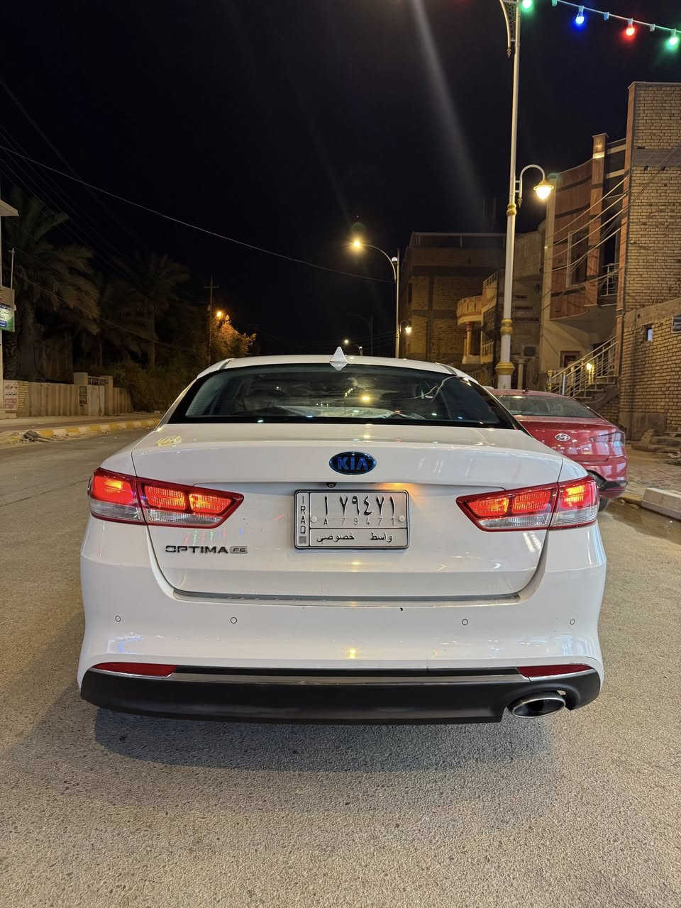السلام عليكم 
اوبتيما 2016 وارد امريكي محرك 2400 GDi
السيارة نص فول
كشنات كهربائية وخزن ميموري
مري شفط +قلاب 
رادارات جانبية 
مانع انزلاق 
تحكمات ستيرن كاملة 
شاشة وكامرة قلاب 
السعر 128 وبيه مجال
مكان السيارة الناصرية  
اي استفسار اتصل (***********)
