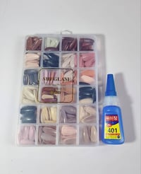 سيت اظافر اكريلك ٥٧٦ • لوزيات ٢٤ لون • صمغ اظافر ٤٠١