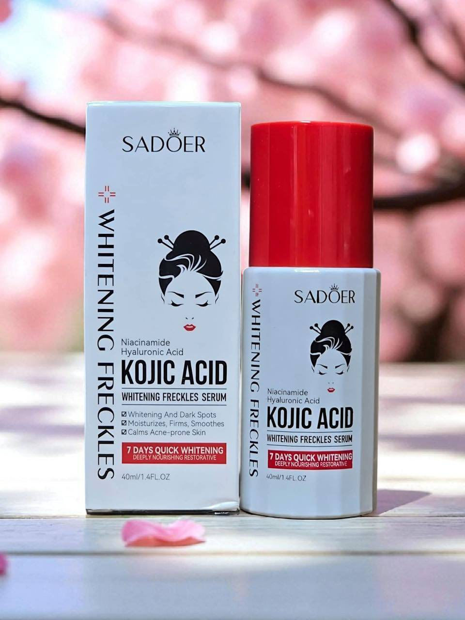 سيروم كوجيك أسيد   

لتفتيح وتوحيد لون البشرة ، سيروم يغيّر بشرتك للأفضل ، يعطيك إشراقة طبيعية بدون مكياج ، يعمل على تفتيح البشرة ، وتقليل البقع الداكنة ، ويشد الجلد ويمنحك توهج صحي😍💜🔥.

● تركيبة مركزة وسريعة الامتصاص🔥.

○ تشتغل على الخلايا من الداخل🔥.

● يحفّز التجديد ويعمل على توحيد اللون🔥.

○ يتم إستخدامه في الليل أو النهار، والنتيجة: بشرة نظيفة، مشدودة، 
ومزهرة🔥


**إذا كنت صاحب هذا الإعلان وتريد حذفه لأي سبب، رجاءا أرسل رسالة إلى الدعم الفني**