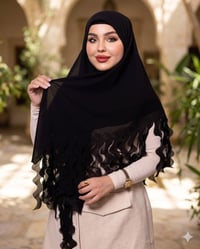 حجاب مزركش • سواد فاحم • حجابات النرجس