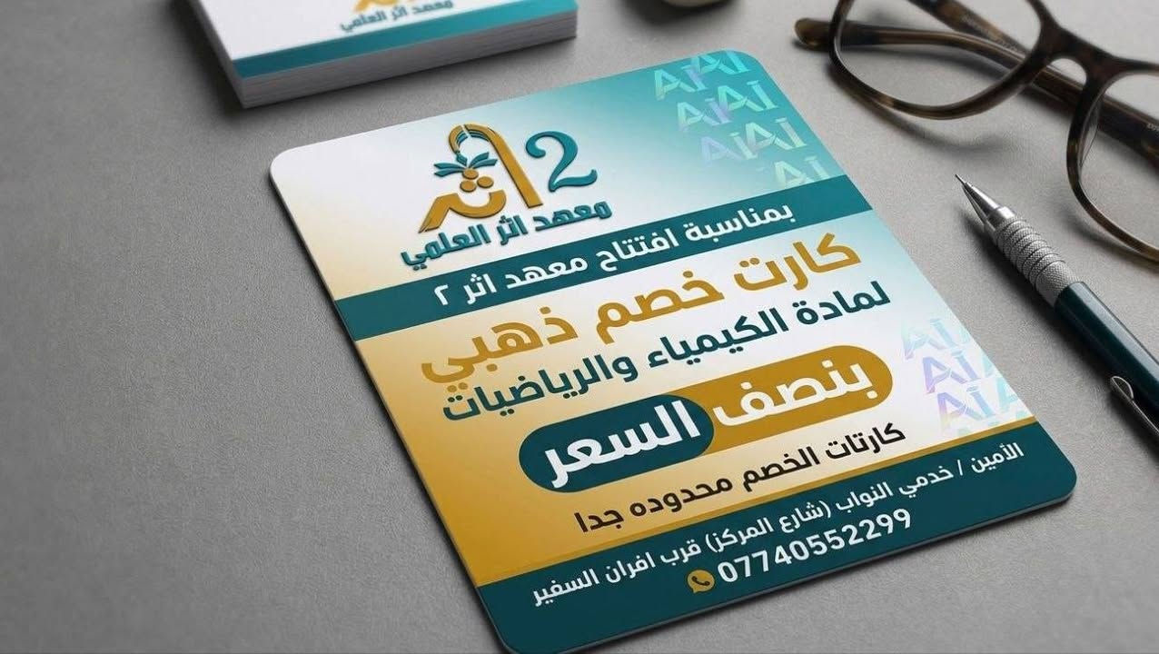 إعلان هام لطلبة السادس الإعدادي 📢

إلـى الطلبة المقبلين على السادس الإعدادي ✨يُعلن ✨معهد أثر✨ بمناسبة افتتاح الفرع الثاني عن إطلاق خصومات مميزة تشمل جميع المواد الدراسية 📚🔥

✅ كادر تدريسي متميز✅ متابعة مستمرة للطلبة✅ أجواء دراسية منظمة ومريحة✅ خصومات خاصة لفترة محدودة

📍 الفرع الأول: بغداد / شارع الأرامل📍 الفرع الثاني: بغداد / شارع المركز / قرب أفران السفير

📞 للاستفسار والتسجيل:***********

سجّل الآن وابدأ طريق التفوق ويانه ✨#معهد_أثر #السادس_الإعدادي #دفعة2027 #بغداد #النجاح_يبدأ_من_أث
