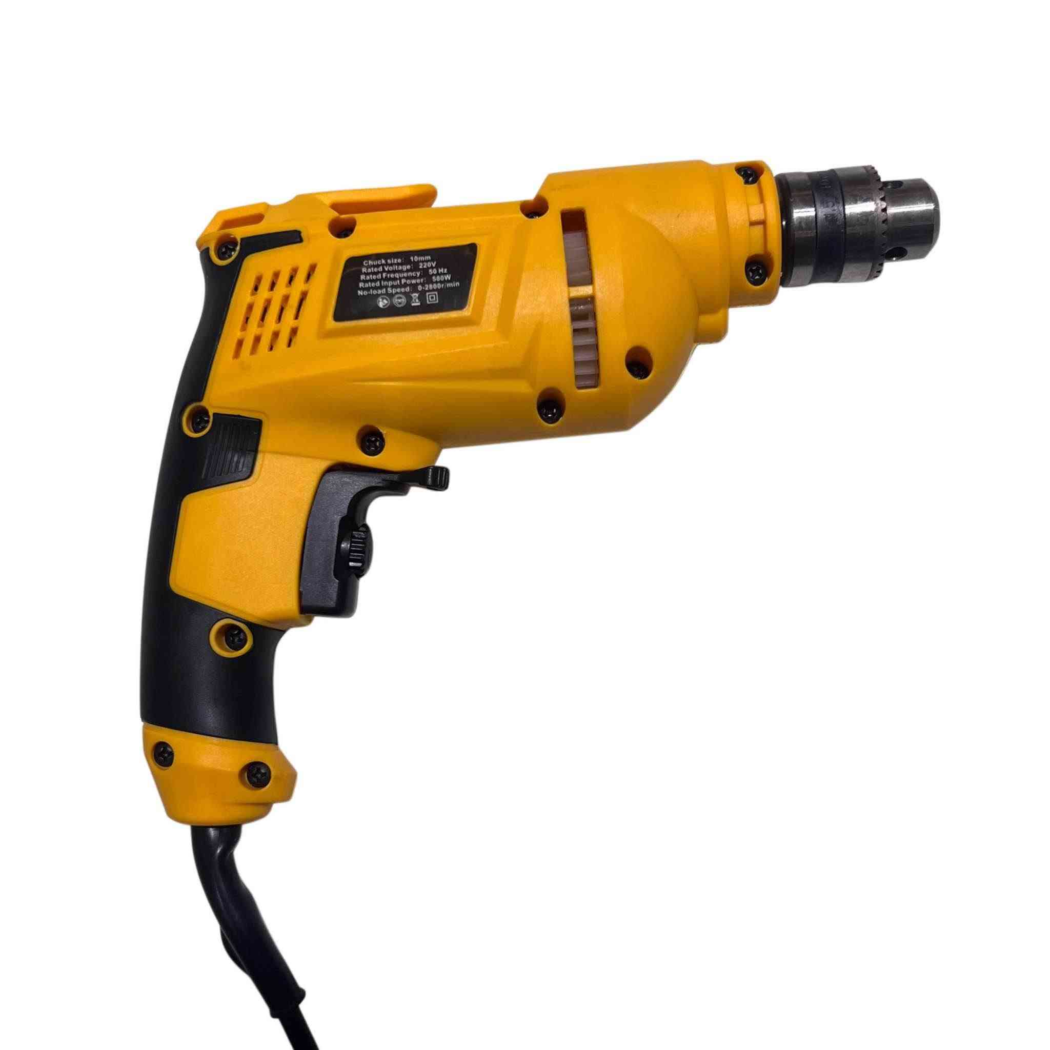 ‏580W کارەبایی چەقۆ دریل بە خێرایی گۆڕاو (0–2800 RPM)

• دریلێکی کارەبایی پراکتیکی گونجاوە بۆ ئەرکە جۆراوجۆرەکانی کونکردن و بێزارکەر.

• بە ماتۆڕێکی 580W تەیار کراوە.

خێرایی خولانەوەی تا 0-2800 RPM.

• چاکی دریل 10 ملم.

• پشتگیری لە دۆخی ئیمپاکت دریل دەکات.

• سویچی داگیرساندن/کوژاندنەوە لەگەڵ کارایی قوفڵ بۆ کارکردنی بەردەوام.

• دیزاینی کۆرد بۆ کارپێکردنی 220V~50Hz.

• جۆر: دریل بە چەقۆی کارەبایی
• هێز: 580W
• ڤۆڵتیە: 220V~50Hz
• خێرایی: 0–2800 RPM
• قەبارەی چاک: 10mm
• عەزلی: عەزلی دووانە أربيل, العراق


**إذا كنت صاحب هذا الإعلان وتريد حذفه لأي سبب، رجاءا أرسل رسالة إلى الدعم الفني**