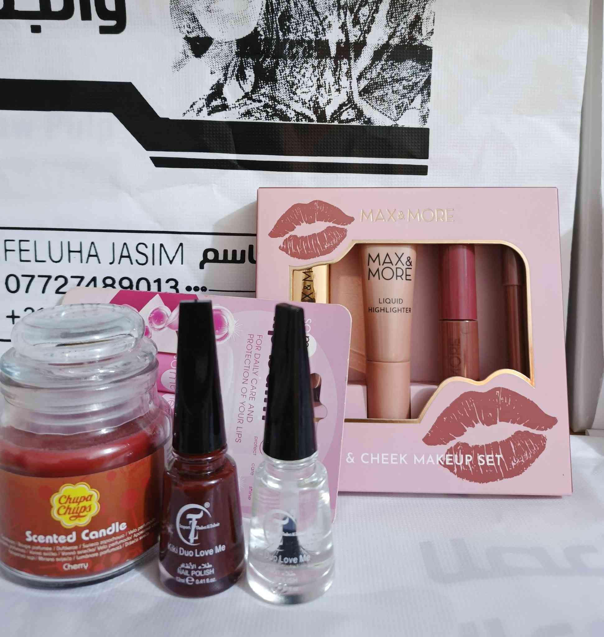 بكجات عيد الحب 🤭🤭❤️❤️
احلى من هيج ماكو 
اهداء للحبيبة ،الام،الاخت ،الصديقة ،الزوجة....
وعروض لا تتكرر بضاعة روعة 
تبدء الاسعار من 25 الف الى 35 الف 
ميزانيتك تحدد لتحير ويانة بأفضل واجمل الهدايا والاسعار 
وتدللون علينا 😌❤️❤️❤️❤️💄💄
للحجز واتساب العراق ***********
متوفر توصيل لجميع محافظات العراق 
بابل مركز 3 الف أطراف 4 الف بغداد 5 الف محافظات 6 الف
