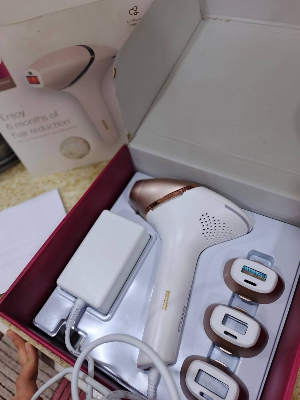 السلام عليكم
ليزر منزلي جديد وحديث 
السعر ٤٥٠ وبي مجاال 
لمعرفة التفاصيل الاتصال على الرقم التالي :
‏‪***********‬‏
