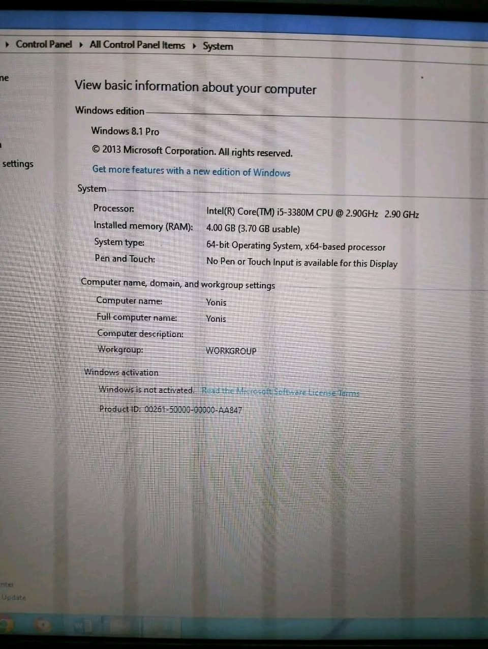 Lenovo Think Pad
نضيف استخدام شخصي مثل ما موضح ب الصور
 جيل 3
i5
رام4
الهارد 512
 السعر 120فقط


**إذا كنت صاحب هذا الإعلان وتريد حذفه لأي سبب، رجاءا أرسل رسالة إلى الدعم الفني**