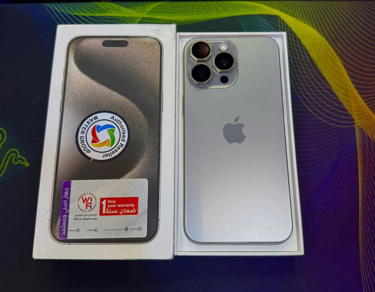 iPhone 15 pro Max ↖️↖️↖️
توفر الايفون 15 برو ماكس اللون التيتانيوم المميز 👍 الذاكره 256 البطاريه 🔋🔋92   كارتونته والكيبل الأصلي موجود الجهاز شركة ماستر AAA + شاحن أصلي ودرع ولاصق  علق بكلمة سعر راح يوصلك السعر 💥💥💥
ا👈👈 للطلب والاستفسار مراسلة الصفحة 👉👉
🌞🌞الشمس للألكترونيات الشمس للألكترونيات والألعاب  والألعاب 🌞🌞

🌞🌞🌞 تابع الصفحة لمعرفة أخر العروض 🌞🌞

📲  واتساب : - *********** 📞📞

💢 عنوان المركز/ بابل الحمزه الغربي /قرب فلكة الساعه 💢
✔️ ✔️✔️ مجاور شاورما ابو العبد  ✔️✔️✔️👇👇 تابع الصفحة لمعرفة أخر العروض والتحديثات 👇👇
