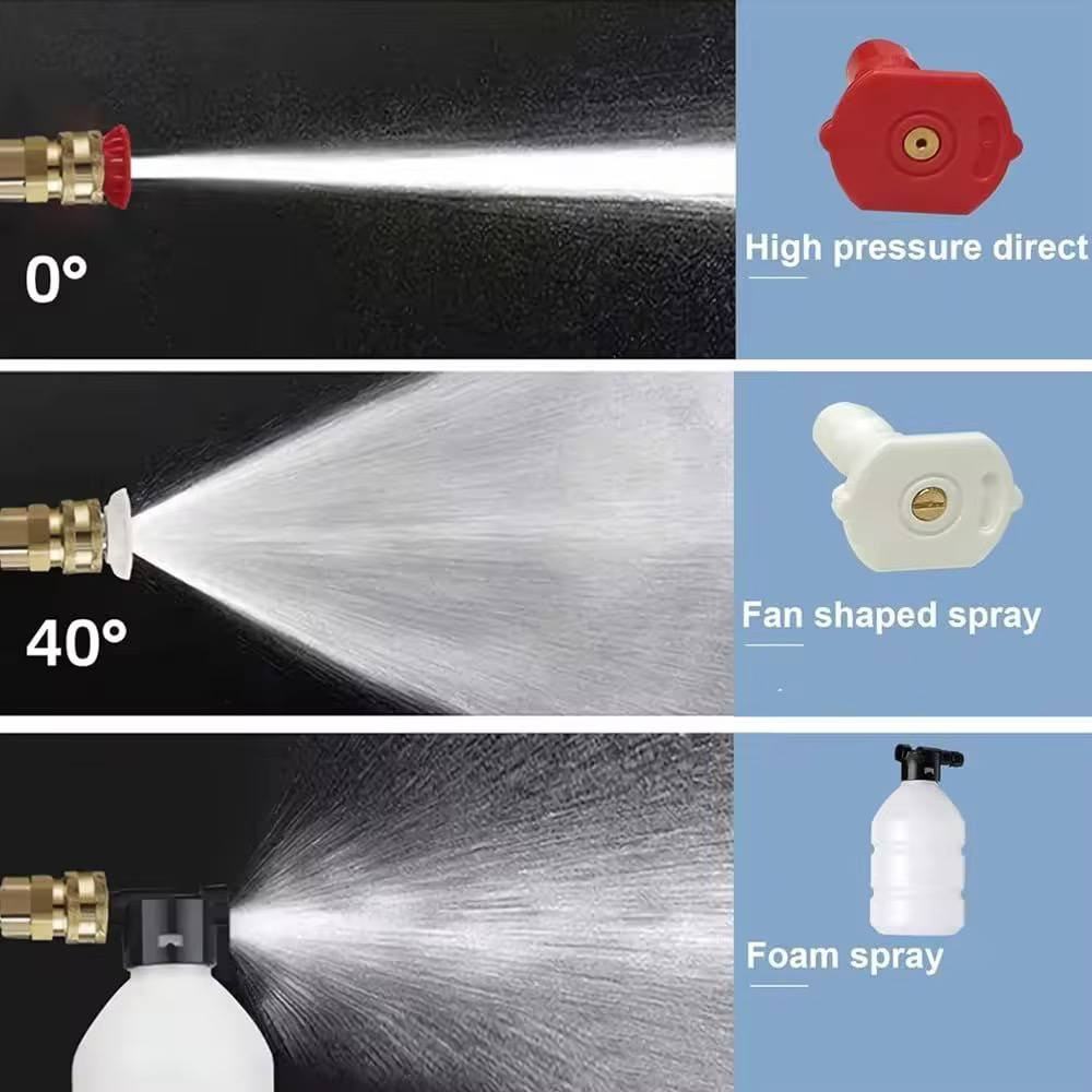 مسدس غسيل سيارات كهربائي محمول ببطارية ليثيوم

• جهاز غسيل سيارات كهربائي محمول يعمل ببطارية ليثيوم، مصمم للاستخدام الذاتي بسهولة وفي أي وقت.

• تصميم مدمج وخفيف مع ضغط ماء عالٍ وحجم صغير لسهولة الحمل والاستخدام.

• يعمل ببطارية ليثيوم قابلة للشحن مع شاحن مرفق.

• مزود بوصلة خرطوم مع فلتر (Filter Screen) لحماية تدفق المياه.

• يحتوي على فوهة متعددة الوظائف مع إمكانية تركيب عبوة رغوة (Foam Pot).

• نظام شحن ذكي بمؤشر ضوئي (أحمر أثناء الشحن – أخضر عند الاكتمال).

• نوع المنتج: ماكينة غسيل سيارات كهربائية محمولة
• مصدر الطاقة: بطارية ليثيوم قابلة للشحن
• الجهد الكهربائي المتوفر حسب الطراز: 12V / 18V / 21V / 24V
• آلية الشحن: شاحن مرفق بمؤشر ضوئي
• نظام التوصيل: ربط ملولب (Threaded Connection)
• خاصية الرغوة: تدعم إضافة سائل الغسيل في عبوة الرغوة

محتويات العلبة:
• مسدس الغسيل الكهربائي
• بطارية ليثيوم
• شاحن بطارية
• خرطوم ماء طوله 5 متر
• فلتر سحب للماء
• وصلة/محول توصيل
• قضيب رش أمامي
• فوهة متعددة الاستخدام
• عبوة رغوة (Foam Pot)

السعر 31000 والتوصيل مجاني 🚐🔥
توصيل لجميع محافظات العراق 
للحجز مراسلتنا على الخاص


**إذا كنت صاحب هذا الإعلان وتريد حذفه لأي سبب، رجاءا أرسل رسالة إلى الدعم الفني**