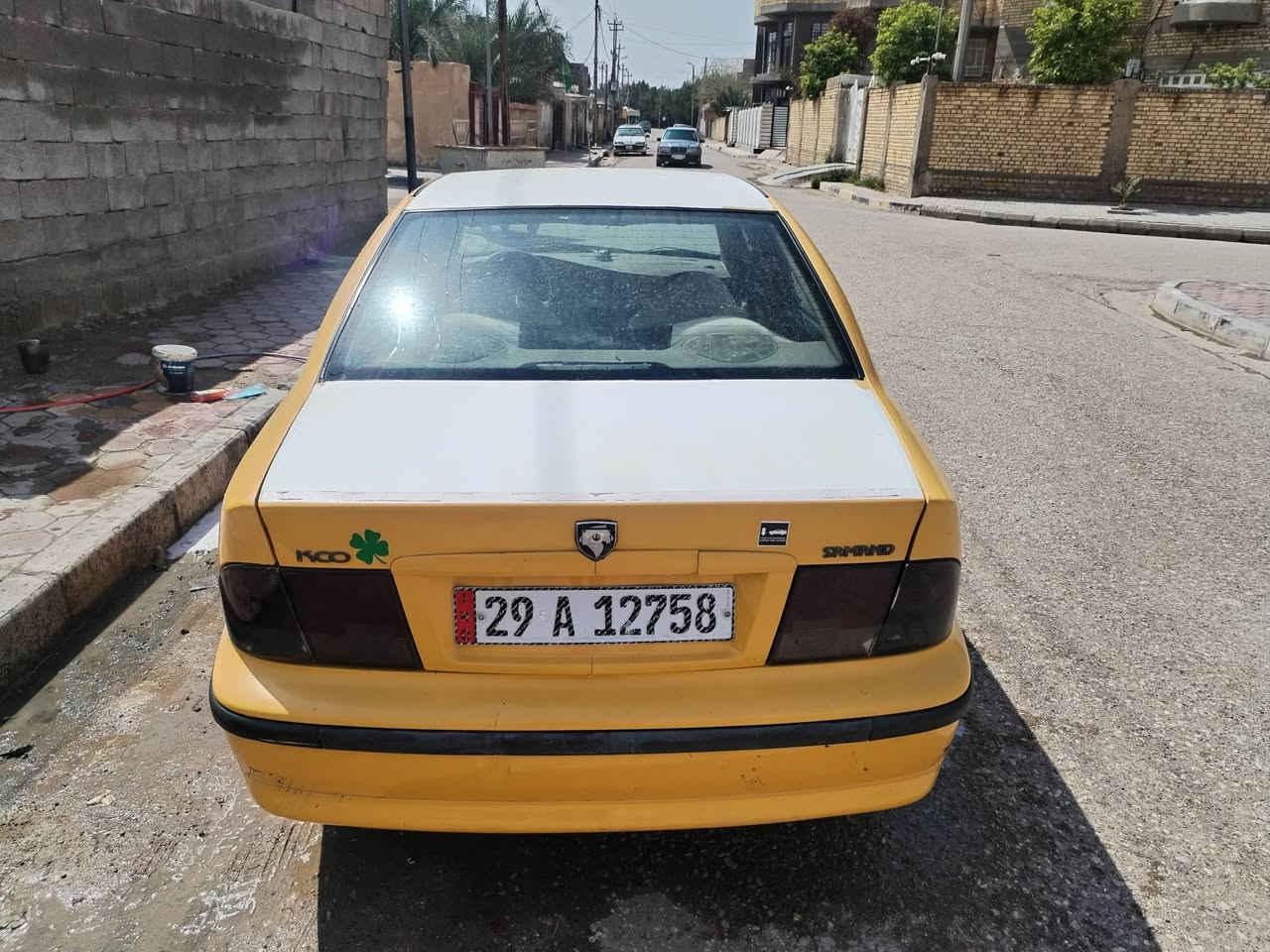 السلام عليكم سيارة سمند موديل ٢٠١١خط بحث مصفره محوره كورلا اوتوماتيك رقم دولي واسط مكاني الكوت السعر ٣٥وبيها مجال للاستفسار على الرقم ***********
