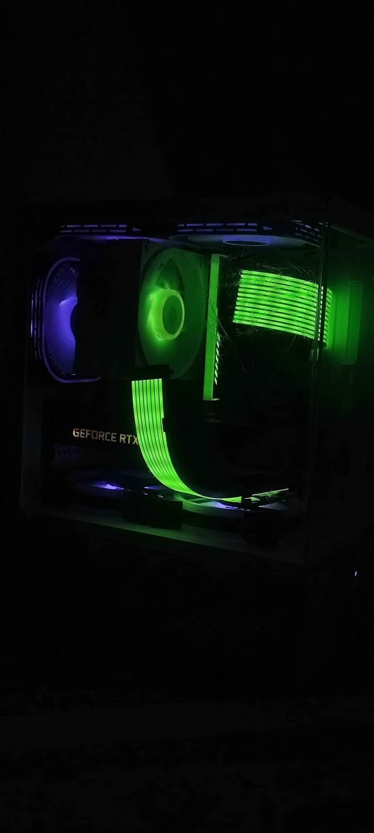 cpu: ryzen 5 5600 new
motherboard: jginyue  b450 plus argb new 
ram: 16 gb 3200 argb white new
cpu cooler: deepcool AG400 WHITE new
GPU: rtx 3060 12 gb gamegward used like new
power supply: 550 watt agio new
ssd: 120 gb windows new
hdd: 1TB 
case: dww la shwshay T8 5 fan white new
dual cable argb motherboard and gpu
سعر 620$ ومجال
شوێن سلێمانی
مکان عیراق کوردستان سلیمانی
*********** السليمانية, العراق
