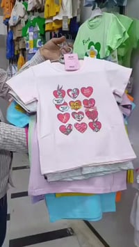 تيشيرت بناتي • قطن ناعم • ٣-١٥ سنة