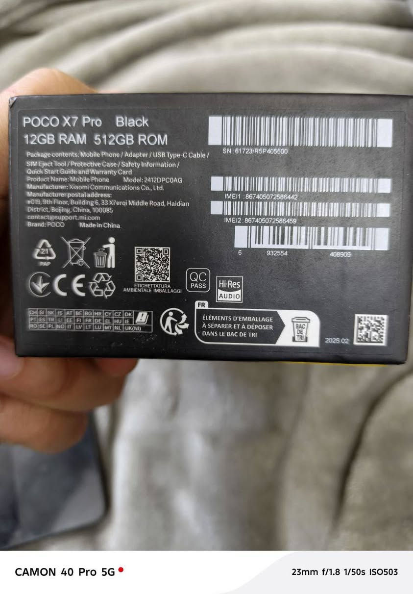 السلام عليكم
جهاز بوكو X7 برو للبيع مستخدم قليل نظيف بطاريه 99 
ذاكره 512GB رام 12G  مع كارتونه الاصليه السعر 425وبي مجال بسيط ملحقات وباقي التفاصيل خاص
متوفر توصيل جميع محافظات العراق


**إذا كنت صاحب هذا الإعلان وتريد حذفه لأي سبب، رجاءا أرسل رسالة إلى الدعم الفني**