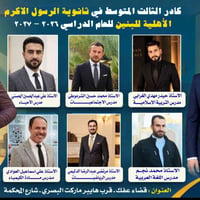 صف ثالث متوسط • ثانوية الرسول الاكرم • عفك