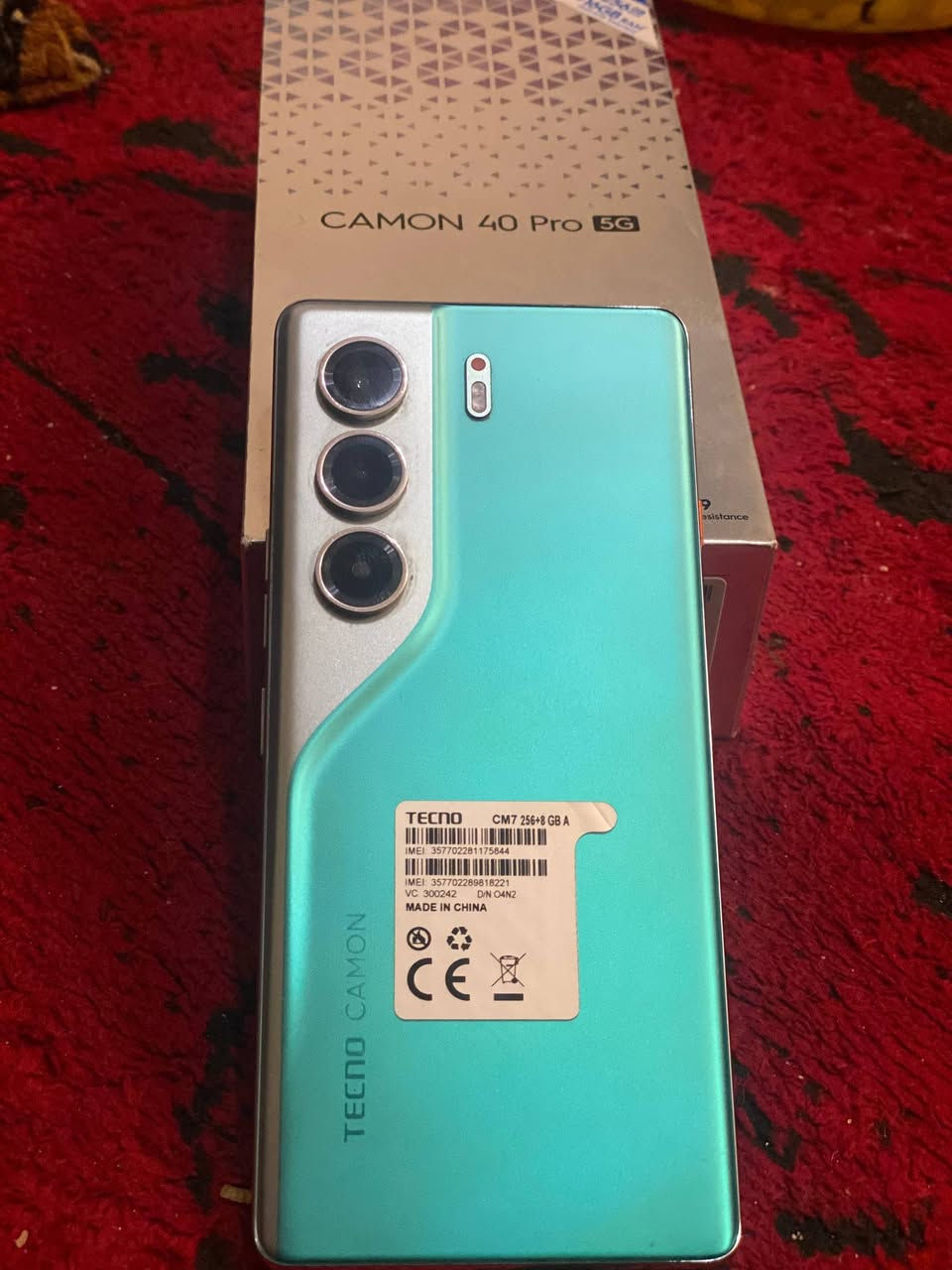 السلام عليكم
تكنو كامون 40برو 5G
عشوائية 8+8
ذاكرة 256
90 فريم
نضافه 100٪
غراض كاملة
استخدام شهر

*********** واتساب... مكاني نجف
