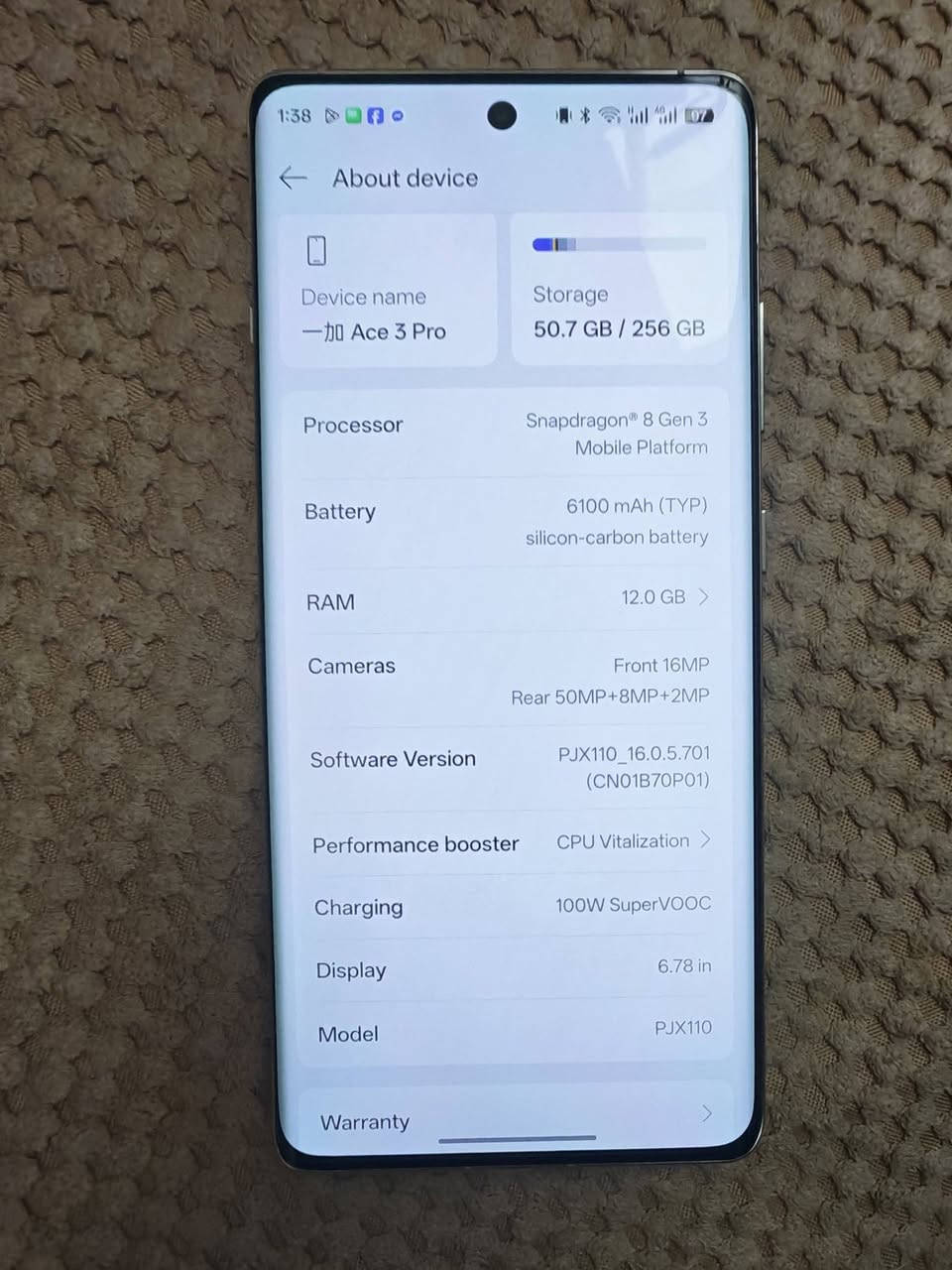 ون بلص ACE 3 PRO المواصفات واضحة كدامكم
باكيته وملحقاته كاملة من ضمنها الشاحنة ال100 واط الاصلية مالته
الجهاز كلش نظيف بدون اي خدش او ضرر انه مغلف الظهر طافي وخاله لاصق كاميرا ولاصق امامي
السعر 500
المكان البصرة
***********
