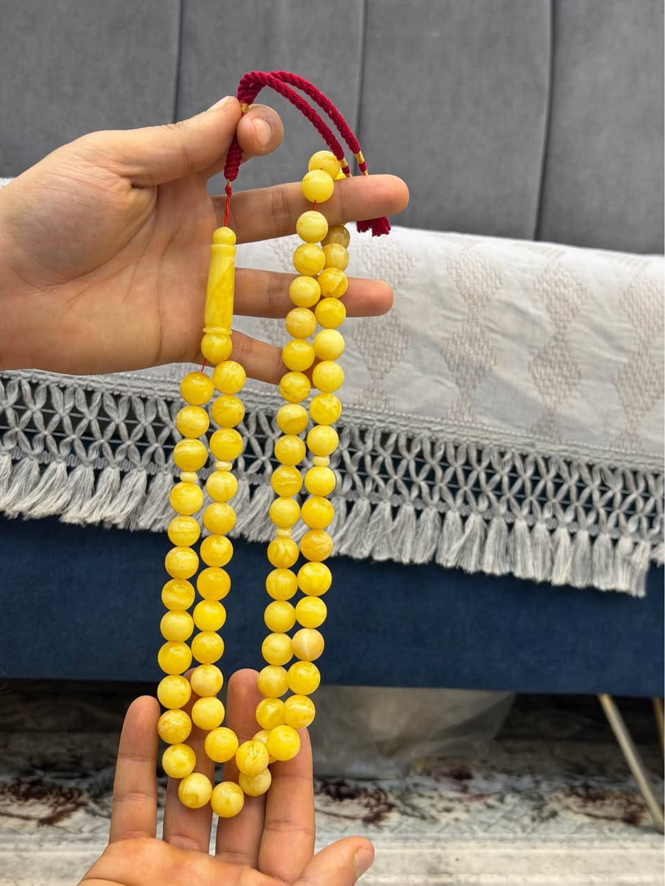 السلام عليكم 
مسباح كهرب حر طبيعي 
المسباح بادي ياخذ لون بعد يعرق اكثر 
خامه شجري مشخط 
شاهد المسباح استندر                                         
المسباح بي 4 فواصل ثنين فوك ثنين جوه  ذي                          
المسباح بي 66 خرزه                                                        
وزن المسباح 97 كرام من غير وزن الفواصل 
وصل الضمان موجود 
المسباح كهرب حر طبيعي                           
روح افحص باي مكان اذا بي خلل او مو كهرب مرجوع 
رقم الاتصال والواتساب 

*********** البصرة, العراق
