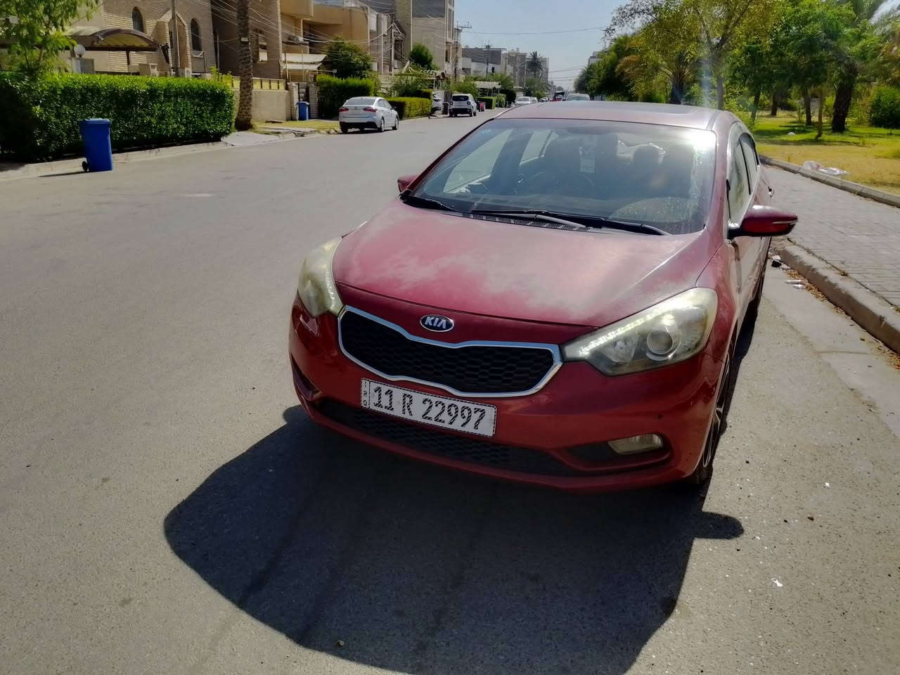 ياالله السلام عليكم كيا سيراتو موديل 2014 خليجي فول السيارة بينراما كشنات جلد بصمه نضام ترحيب فتحه ل قطعتين تبريد أمامي خلفي خمسه ويل كب لمتد خمسه تجاوي الفول تخم تاير جديد بصمة ابواب تبرايد ابيانو شفتات ستيران محرك 1600دوش المرغوب منضومة تبرايد جديه قبل اسبوع بدلته رقم بغداد الدولي رقمه ميز حلو بيه  شاشه اعطال السياره ماشيه 150كيلو متر مري كهرباء شفط لد امامي ولد خلفي  السياره بيه قبق صندوق مبدل فقط والبنيد بيه جراد السياره بسمي للاستفسار يرجى الاتصال على رقم *********** السعر 115وبيه مجال
