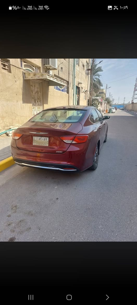 🚘 للبيع كرايسلر 200 موديل 2015
فول مواصفات معروفه C200

المواصفات:
✅ موديل 2015
✅ وارد أمريكي
✅ محرك 2.4 (2400cc) اقتصادي وقوي – 4 سلندر
✅ قير أوتوماتيك
✅ الممشى 286 KM 
✅ مدكر وبارد قطعتين

المميزات:
✔️ شنفات ستيرن
✔️ كشنات كهرباء
✔️ كشنات تدفئة
✔️ بصمة تشغيل
✔️ بصمة أبواب
✔️ بصمة جنطة
✔️ تحكم بالستيرن
✔️ شاشة
✔️ تبريد ثلج ❄️

🔧 المحرك والكير  نظيفات 

📍 الموقع: البصره - الجمعيات 
💰 السعر: 97   السعر قابل للتفاوض والشراي يتدلل .

📞 للاستفسار أو المعاينة، اتصل بيه على هذا الرقم 
رصيد واتساب 
***********
