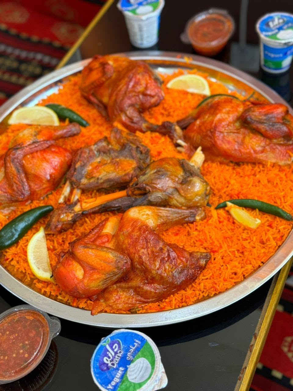 ✨ مندي بيت العريش يحييكم ✨

🔥 أسعارنا 🔥
🍗 ربع دجاج مندي: 5,000 دينار
🍗 نصف دجاج مندي: 8,000 دينار
🍗 دجاجة كاملة مندي: 16,000 دينار
🥩 نصف لحم مندي: 17,000 دينار
🍽️ منسف (نص لحم + نص دجاج): 25,000 دينار
⏰ وقت العمل: من 11 صباحاً إلى 9 مساءً
🚚 توصيل مجاني للمناطق القريبة
📍 العنوان: الكرادة – شارع الصناعة، مقابل مستشفى أطفال العلوية
📞 ***********
📞 ***********
📞 ***********
📞 ***********
