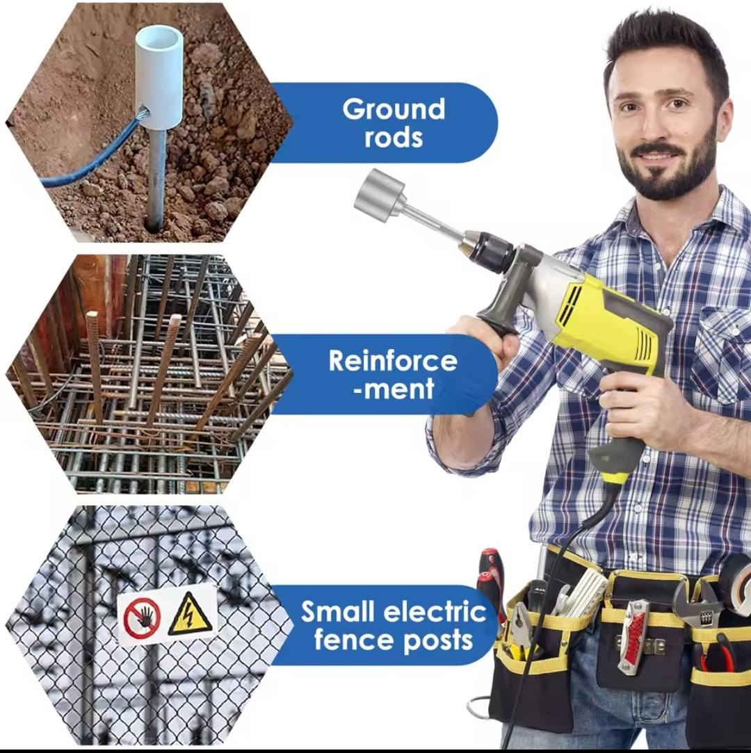 45mm
45 mm
هذا المنتج هو مطرقة تثبيت قضبان التأريض (Ground Rod Driver)، وهي أداة مخصصة للاستخدام مع المطارق الدورانية (Demolition Hammers) لتثبيت قضبان التأريض أو الأعمدة الحديدية في الأرض بسرعة وسهولة.


**إذا كنت صاحب هذا الإعلان وتريد حذفه لأي سبب، رجاءا أرسل رسالة إلى الدعم الفني**